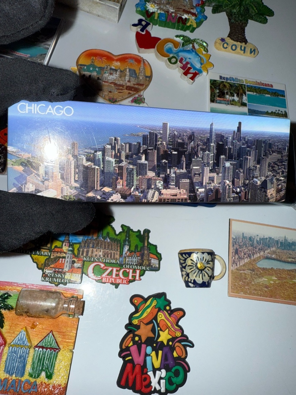 Tourism Chicago Downtown Skyline Souvenir Plastic Fridge Magnet